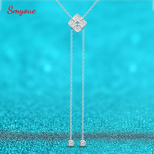 Moissanite Flower Pendant Necklace