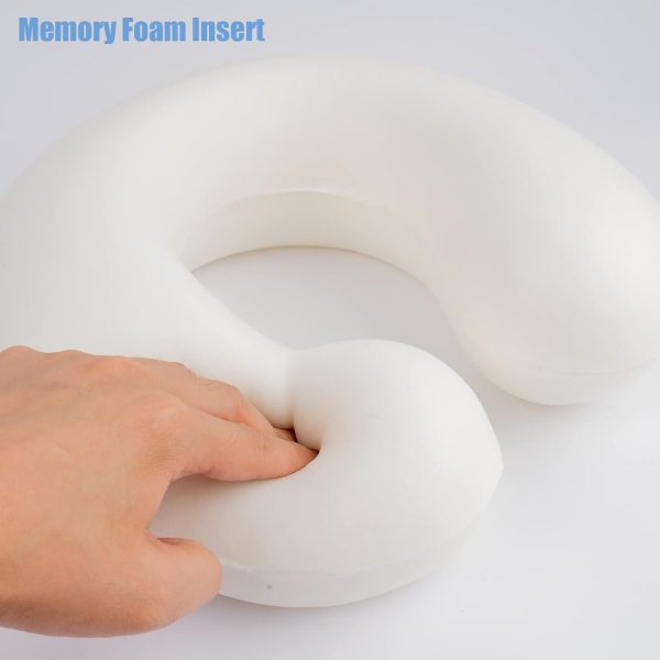 Niuniu Daddy Axolotl Neck Pillow for Traveling, Memory Foam Cervical Travel Neck Support Pillows Portable for Airplane Car Sleep, Long Trip Age 8+ Children with Boys Girls Including Adults