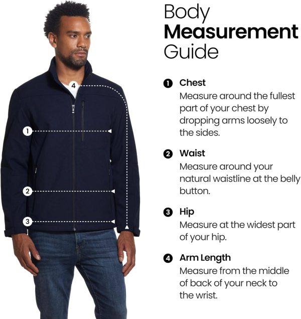 Men's Softshell Jacket – Wind & Water Resistant – Breathable, Midweight Outdoor Coat