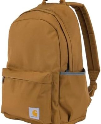 Carhartt 21L Classic Laptop Backpack, Water-Resistant Pack W/ 15" Laptop Sleeve and Organizational Compartments, PFAS Free, Carhartt Brown